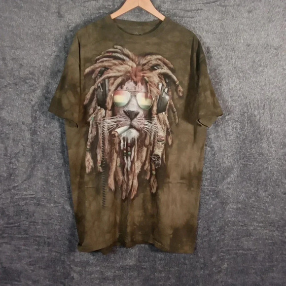 The mountain men's t-shirt size 2X Rasta lion manimals 2017 - Picture 1 of 6